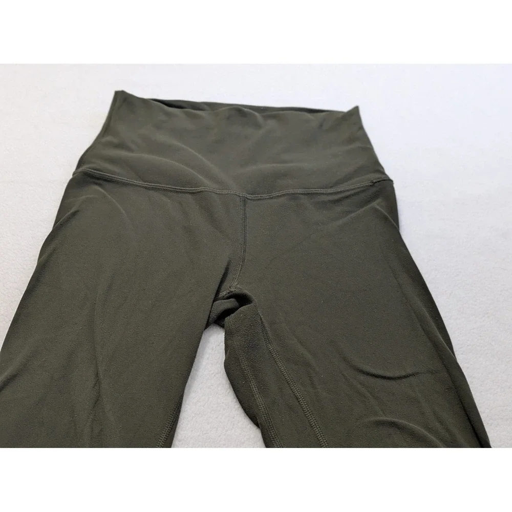 Lululemon Align leggings size 4‎ In Dark Olive Green Cropped 24